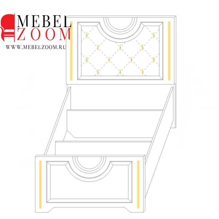 Кровать Луиза 90х200 белый/серебро  фото 1 &mdash; MEBELZOOM.RU​ (МЕБЕЛЬЗУМ.РУ)